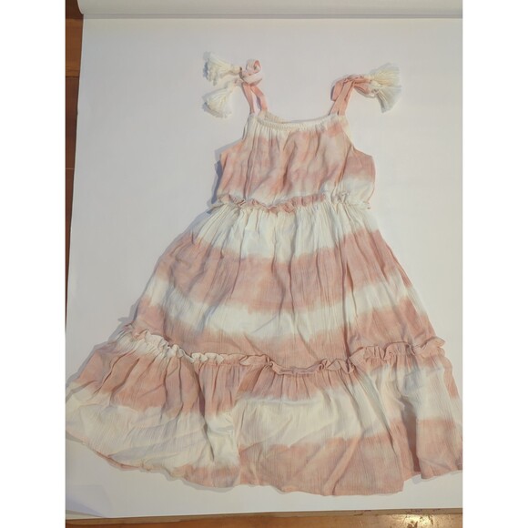 Jessica Simpson Other - Jessica Simpson dress for girls size 2T Pinky peach and white tie dye like new